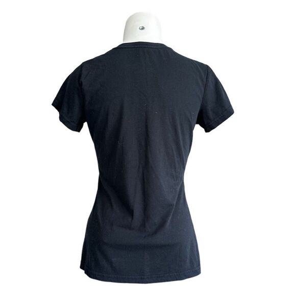 Nike Women’s Black Just Do It Print Slim Fit V-Neck‎ T-Shirt Size Medium - Picture 3 of 6